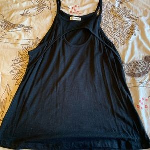 Medium black open front tank